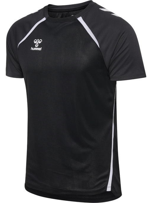 hmlLEAD 2.0 JERSEY S/S, BLACK/ASPHALT, packshot