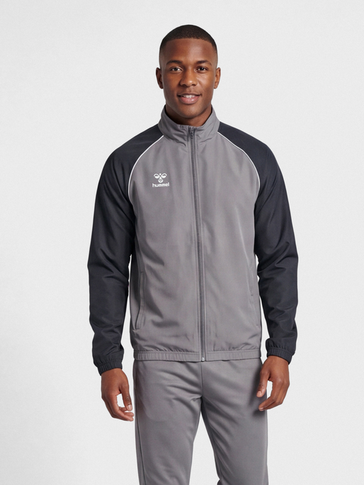hmlLEAD 2.0 WOVEN JACKET, STEEL GRAY/ASPHALT, model