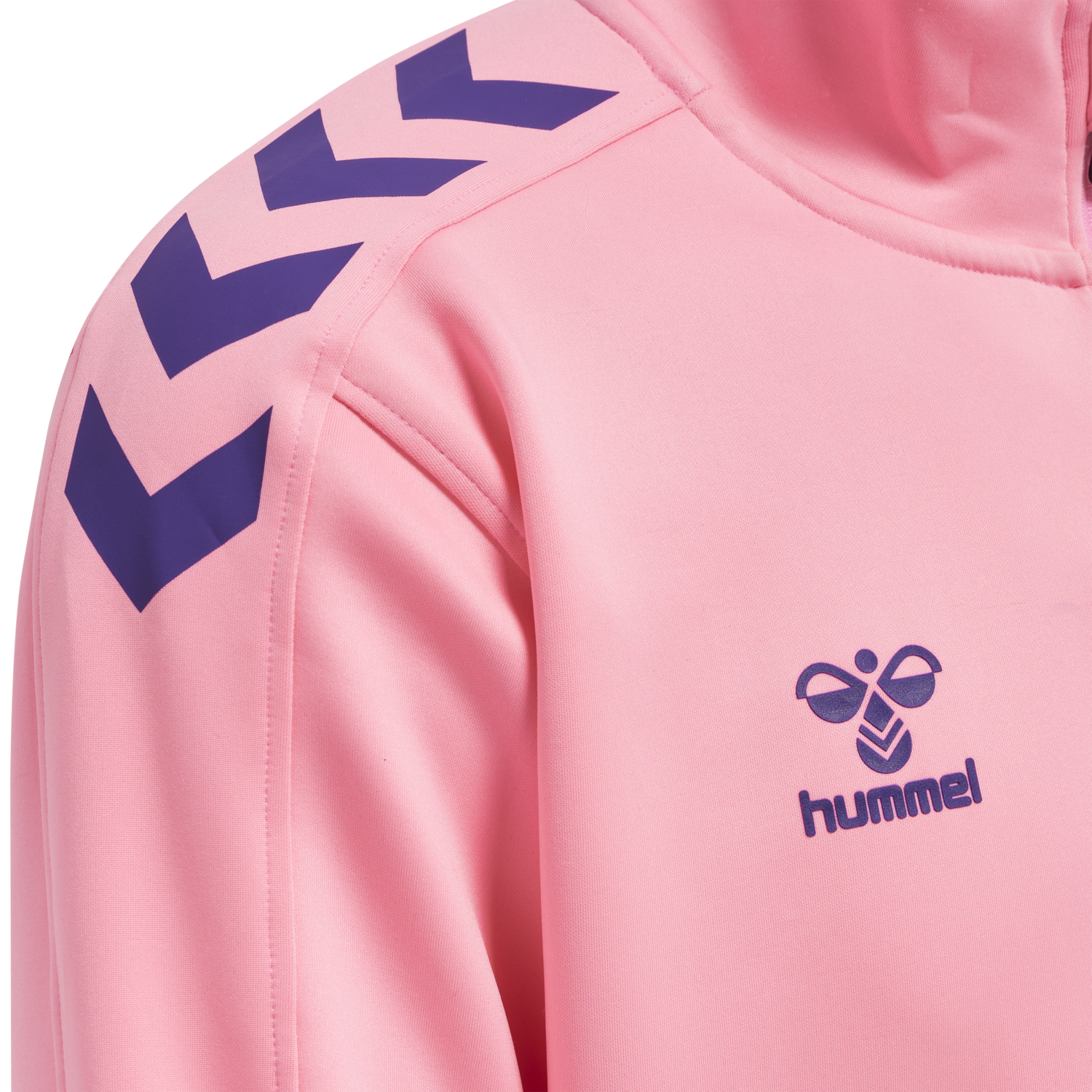 hmlCORE XK HALF ZIP POLY SWEAT, COTTON CANDY, packshot