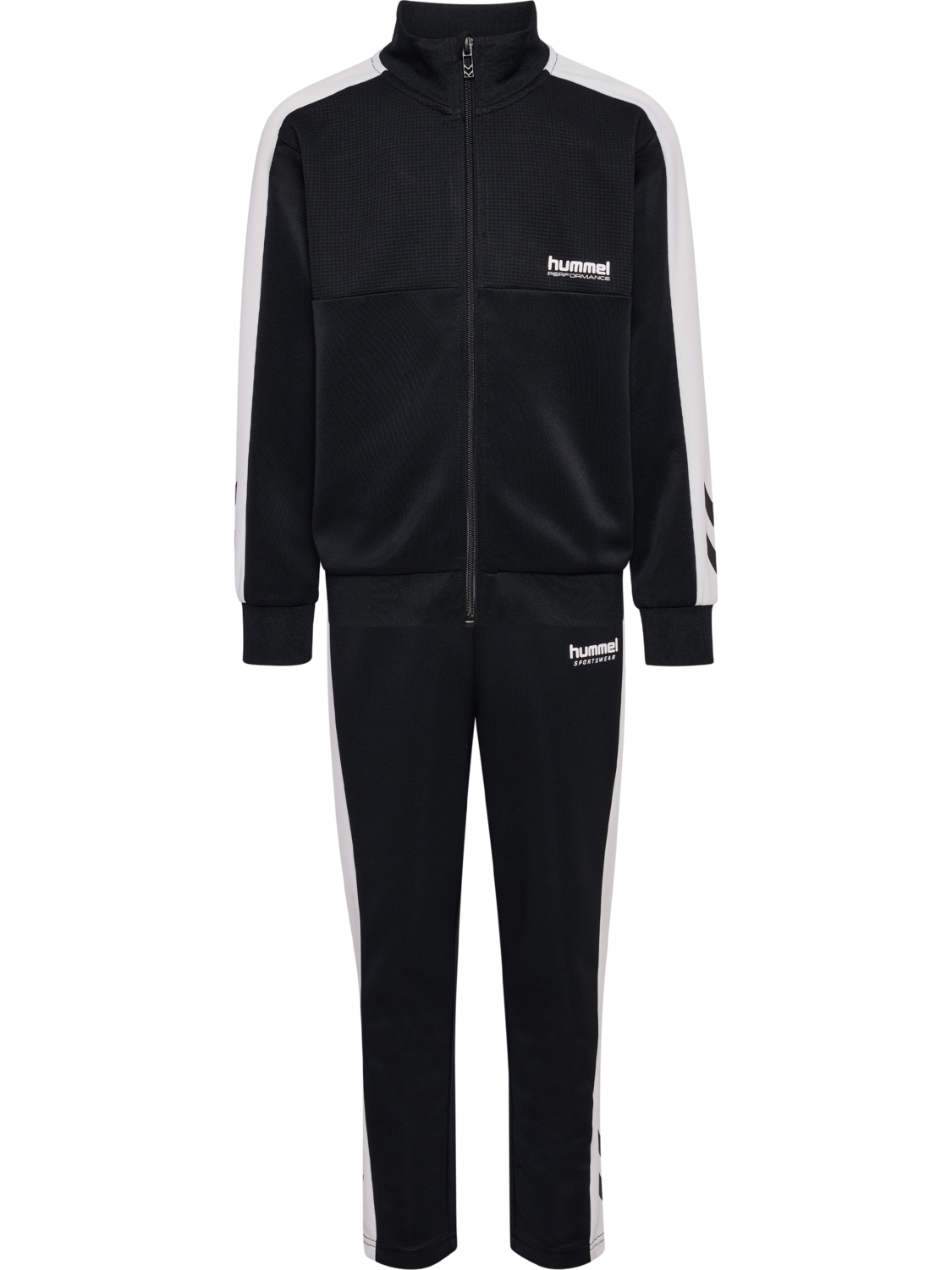 hmlJR COLORBLOCK TRACKSUIT, BLACK, packshot