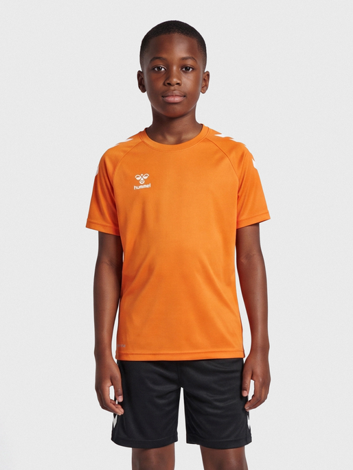 hmlCORE XK CORE POLY TEE S/S KIDS, ORANGE TIGER, model