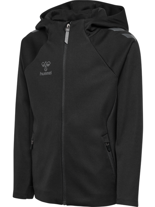 hmlCIMA 2.0 ZIP HOODIE KIDS, BLACK, packshot