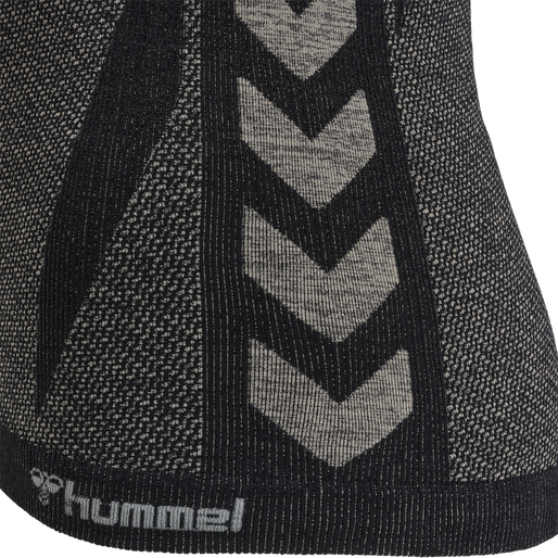 hmlCLEA SEAMLESS TOP, CHATEAU GRAY/BLACK MELANGE, packshot
