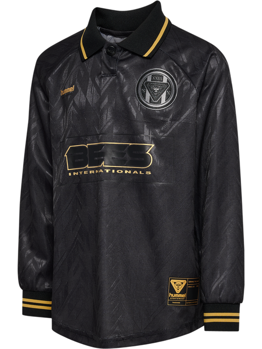 hmlJR LOOSE BAY SOCCER JERSEY L/S, BLACK, packshot