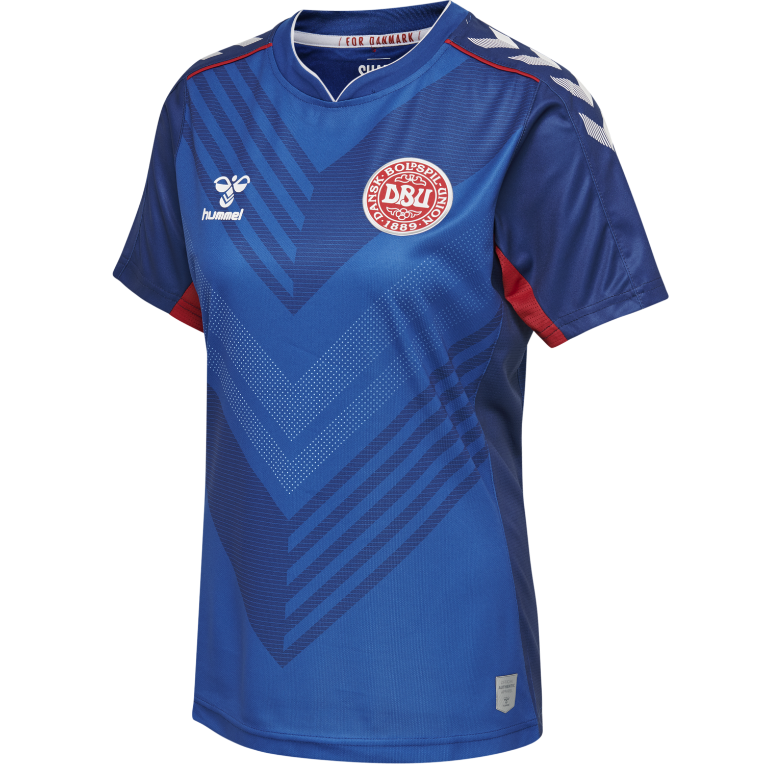 red and blue soccer jersey