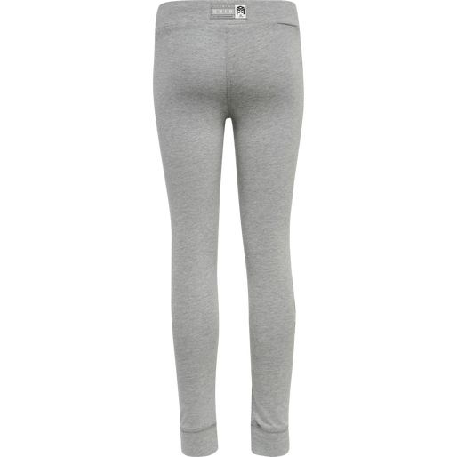 hmlMOVE GRID COTTON TIGHTS KIDS, GREY MELANGE hmlMOVE GRID COTTON TIGHTS KIDS, GREY MELANGE, packshot