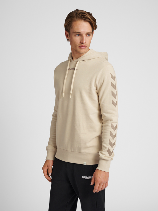 hmlLEGACY HOODIE, PUMICE STONE, model