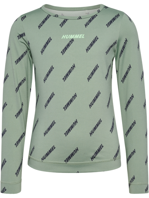 hmlSILJE TOP L/S, ICEBERG GREEN, packshot