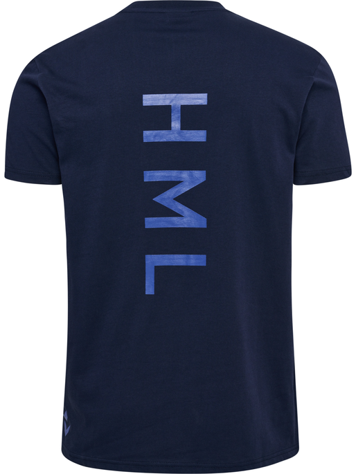 hmlCOURT COTTON T-SHIRT S/S, MARINE, packshot