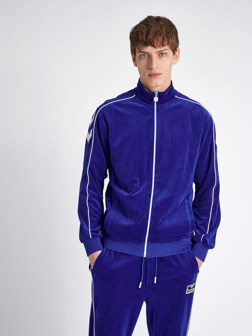 Velour zip jacket top