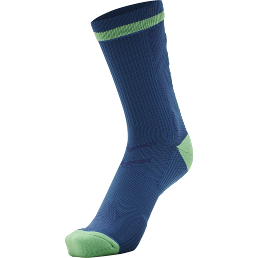 ELITE INDOOR SOCK LOW PA, GREEN ASH/BLUE CORAL, packshot