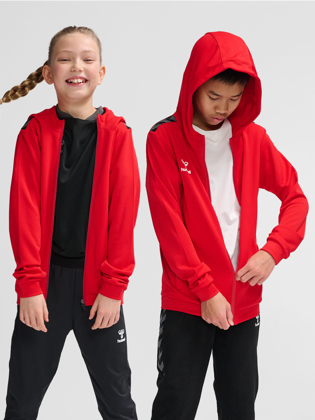 hummel AUTHENTIC PL ZIP HOODIE KIDS TRUE RED hummel