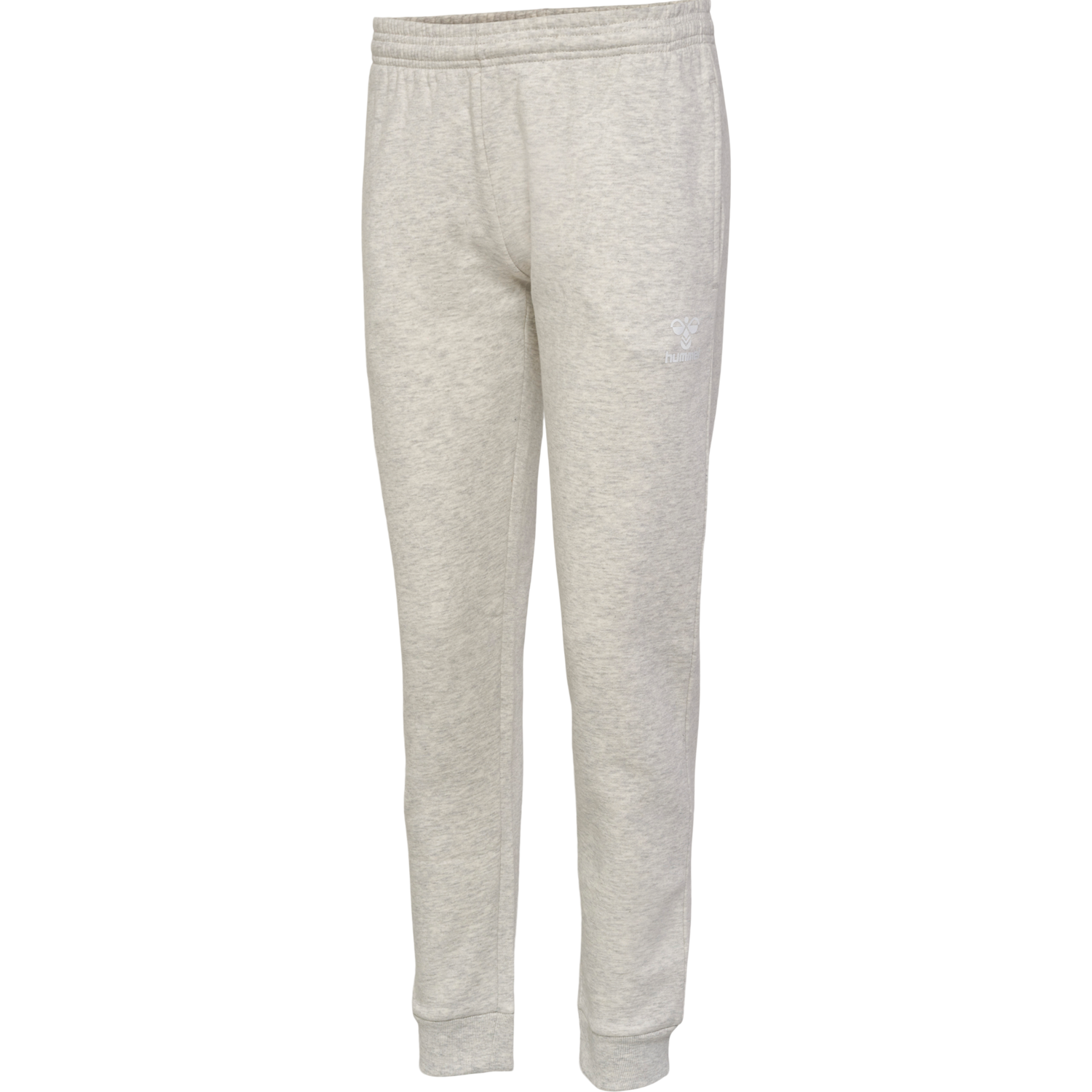 hmlMOVER COTTON CUFF PANTS WOMAN, EGRET MELANGE, packshot