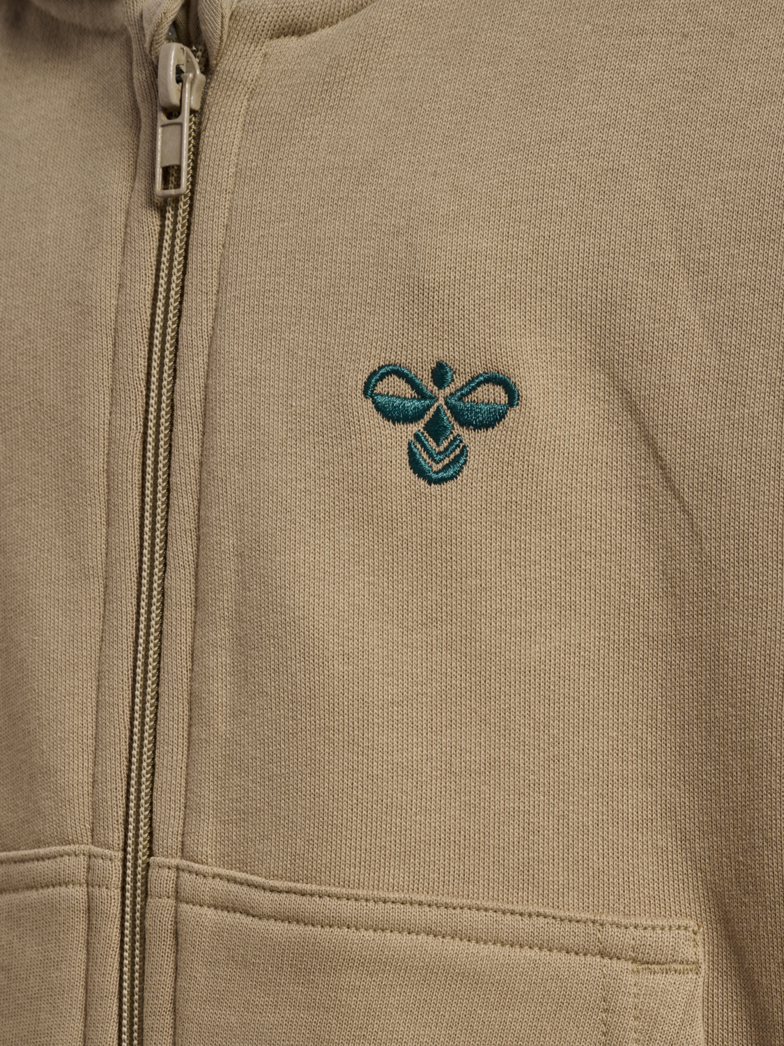 hmlJR JUMP BOXY ZIP CARDIGAN, SILVER MINK, packshot