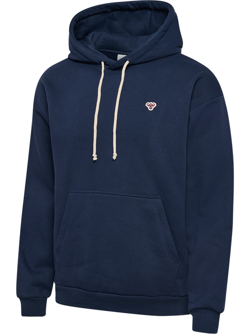 hmlLOOSE HOODIE BEE, DRESS BLUES, packshot