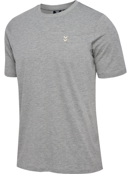 hmlPULSE T-SHIRT, GREY MELANGE, packshot