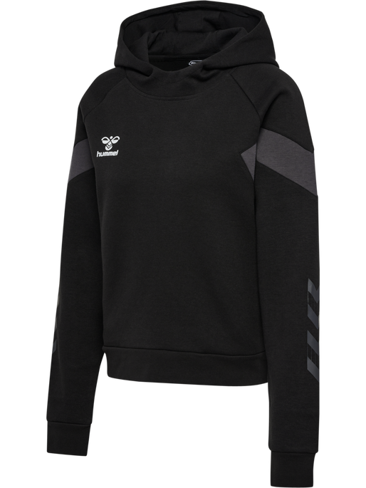 hmlTRAVEL SWEAT HOODIE WOMAN, BLACK, packshot