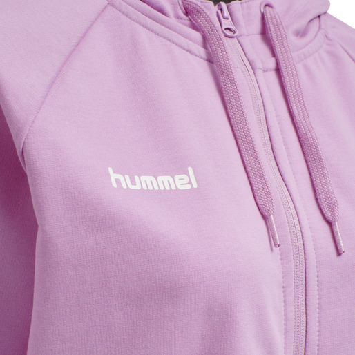 HMLGO COTTON ZIP HOODIE WOMAN, ORCHID, packshot