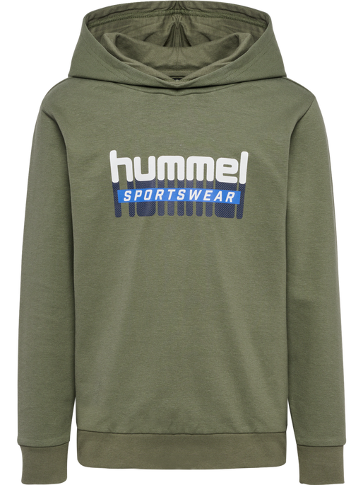 hmlTUKAS HOODIE, DUSTY OLIVE, packshot
