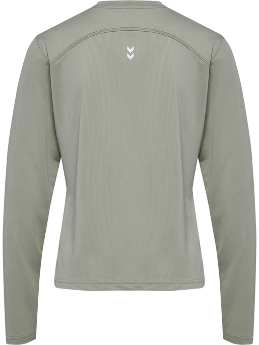 hmlPULSE WORKOUT W T-SHIRT L/S, SEAGRASS, packshot