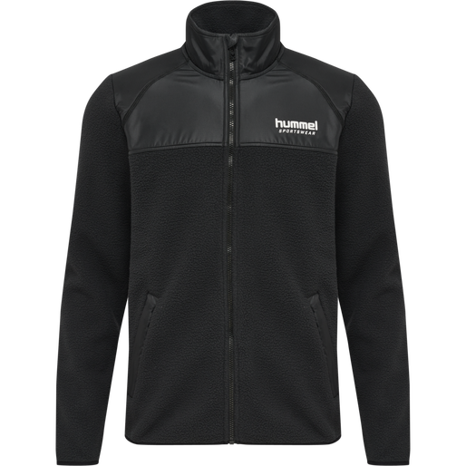 hmlLGC CHARLEY FLEECE JACKET, BLACK hmlLGC CHARLEY FLEECE JACKET, BLACK, packshot
