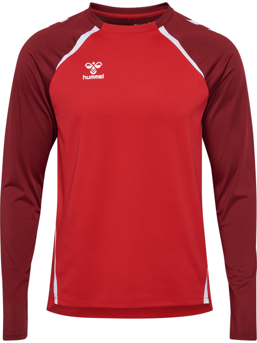 hmlLEAD 2.0 CREW SWEAT, TRUE RED/MAROON, packshot