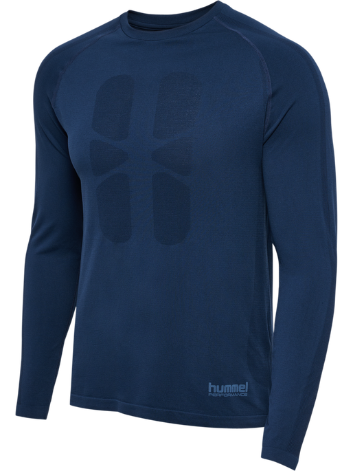hmlHIIT SEAMLESS T-SHIRT L/S, DRESS BLUES hmlHIIT SEAMLESS T-SHIRT L/S, DRESS BLUES, packshot