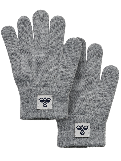 hmlJR KNIT GLOVES 2-PACK, GREY MELANGE hmlJR KNIT GLOVES 2-PACK, GREY MELANGE, packshot
