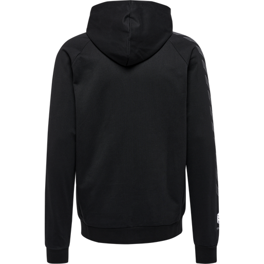 hmlMOVE GRID COTTON ZIP HOODIE, BLACK, packshot