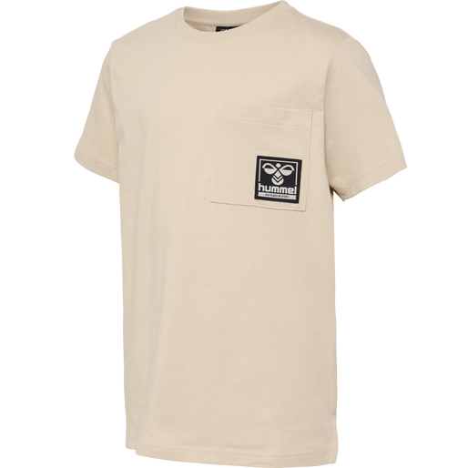 hmlROCK T-SHIRT S/S, IRISH CREAM, packshot