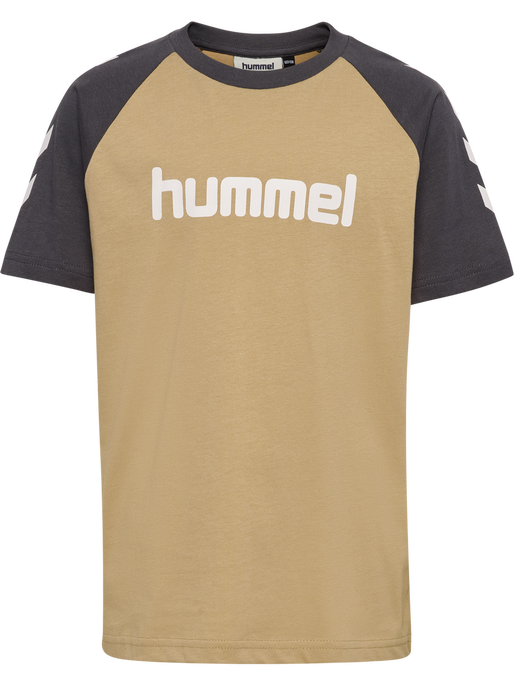 hmlJR LOGO T-SHIRT S/S, CORNSTALK hmlJR LOGO T-SHIRT S/S, CORNSTALK, packshot