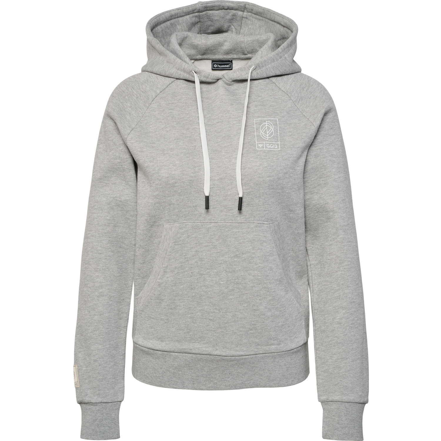 hmlGG12 SWEAT HOODIE WOMAN, GREY MELANGE, packshot