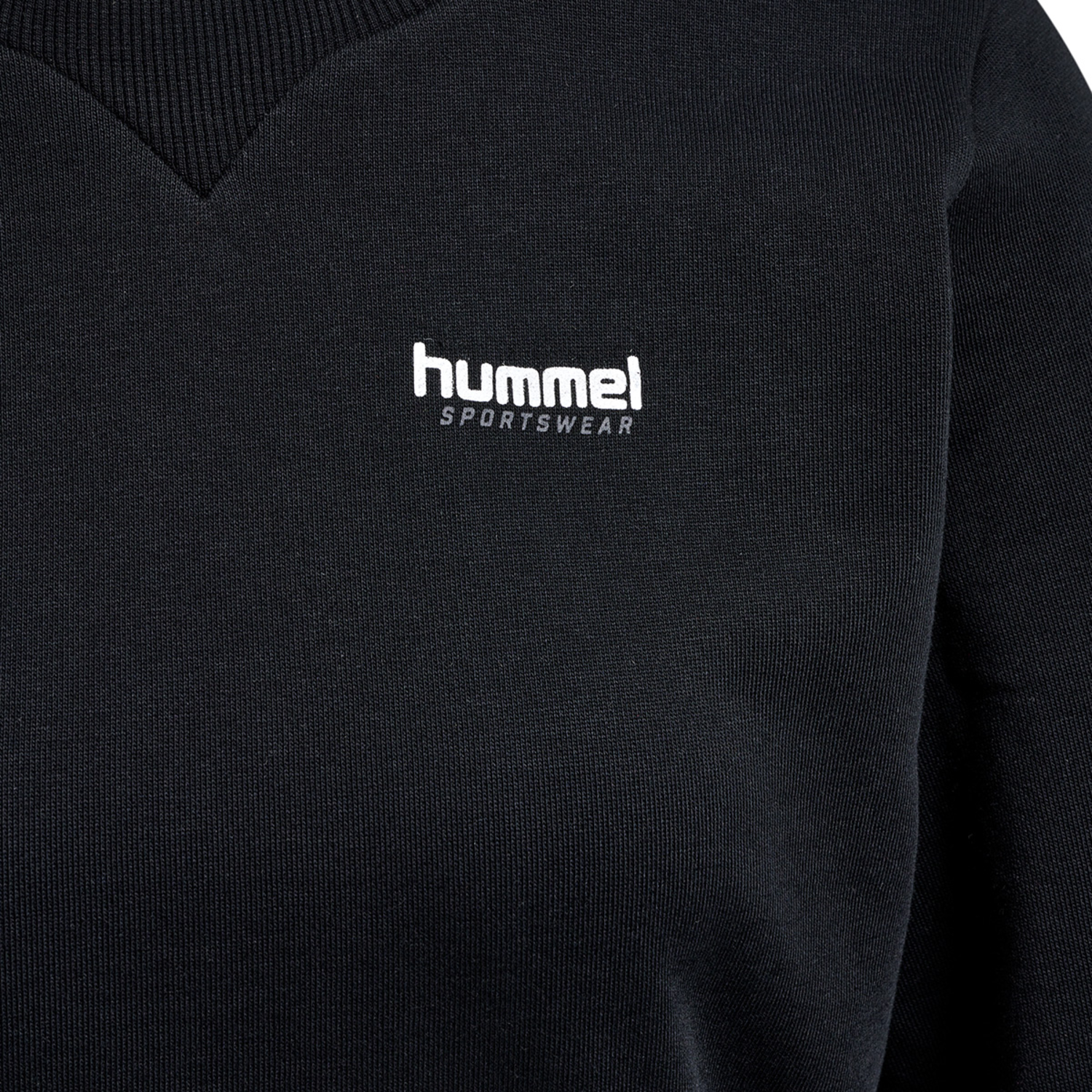 hmlLGC SHAI SHORT SWEATSHIRT, BLACK, packshot