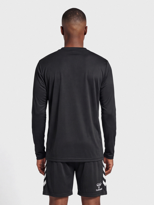hmlREFEREE CHEVRON JERSEY L/S, BLACK, model