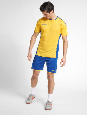 hmlAUTHENTIC POLY JERSEY S/S, SPORTS YELLOW, model