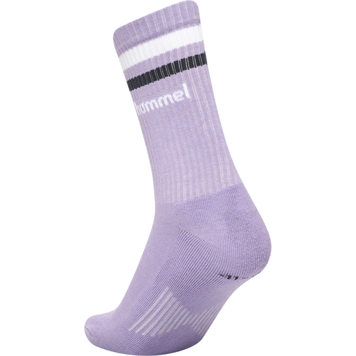 hmlRETRO 4-PACK SOCKS MIX, WHITE/PURPLE/GREY, packshot