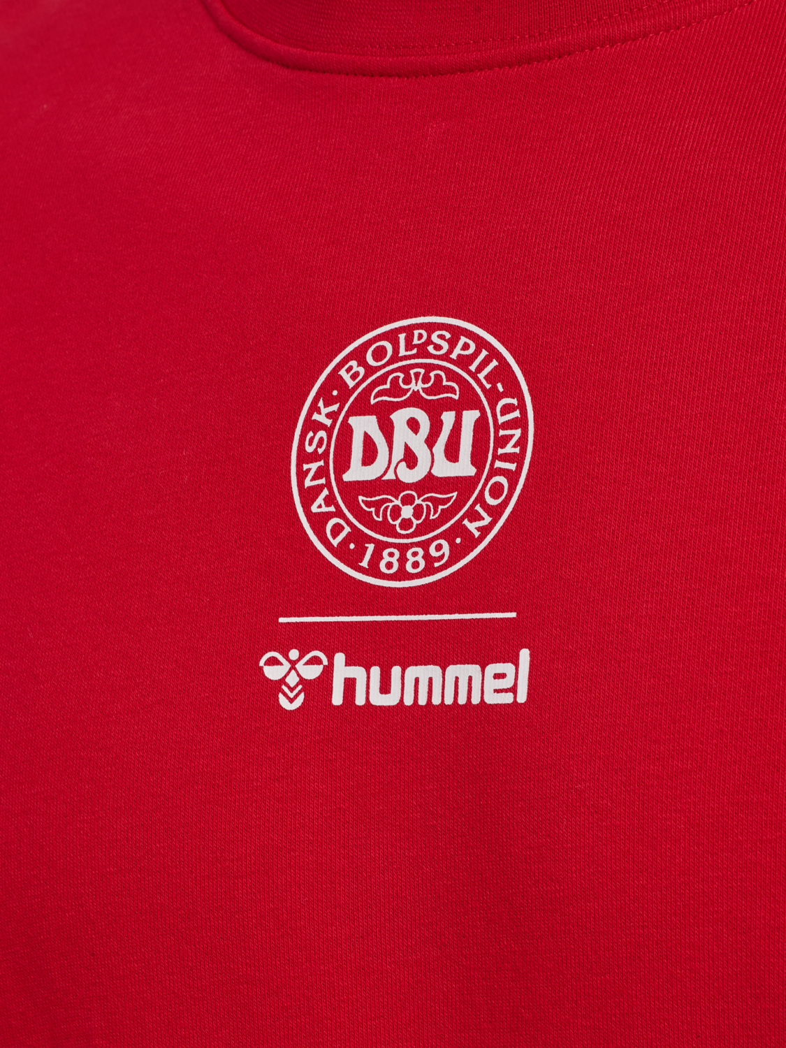DBU 26 FAN RED-WHITE CREW NECK, TANGO RED/WHITE, packshot