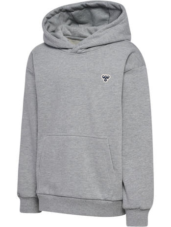 hmlJR LOOSE HOODIE BEE, GREY MELANGE