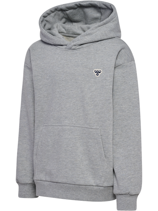 hmlJR LOOSE HOODIE BEE, GREY MELANGE hmlJR LOOSE HOODIE BEE, GREY MELANGE, packshot