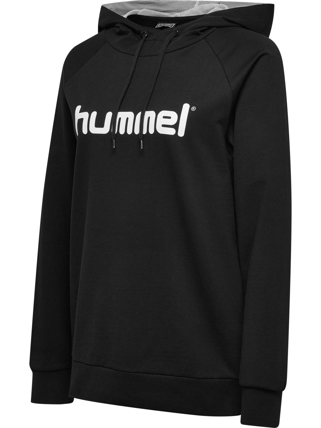 HMLGO COTTON LOGO HOODIE WOMAN, BLACK, packshot