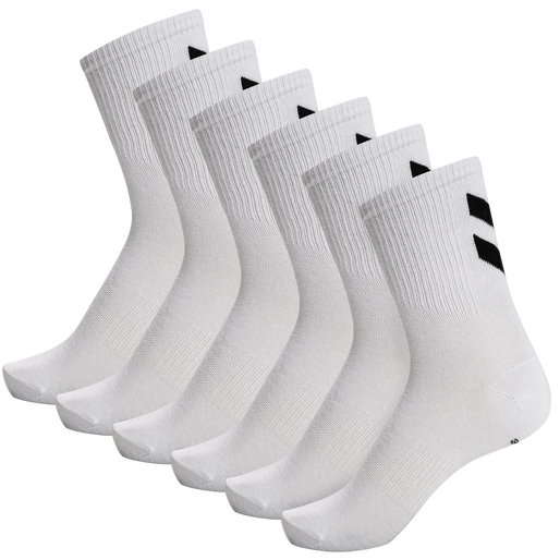 hmlCHEVRON 6-PACK SOCKS, WHITE, packshot