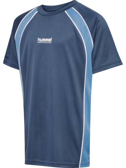 hmlJR GOAL PIPING T-SHIRT S/S, BERING SEA, packshot