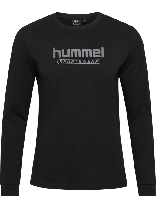 hmlBOOSTER T-SHIRT LS, BLACK, packshot