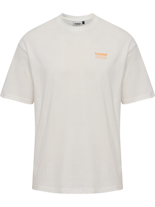 hmlLOOSE T-SHIRT S/S HSW FOOTBALL, BLANC DE BLANC hmlLOOSE T-SHIRT S/S HSW FOOTBALL, BLANC DE BLANC, packshot