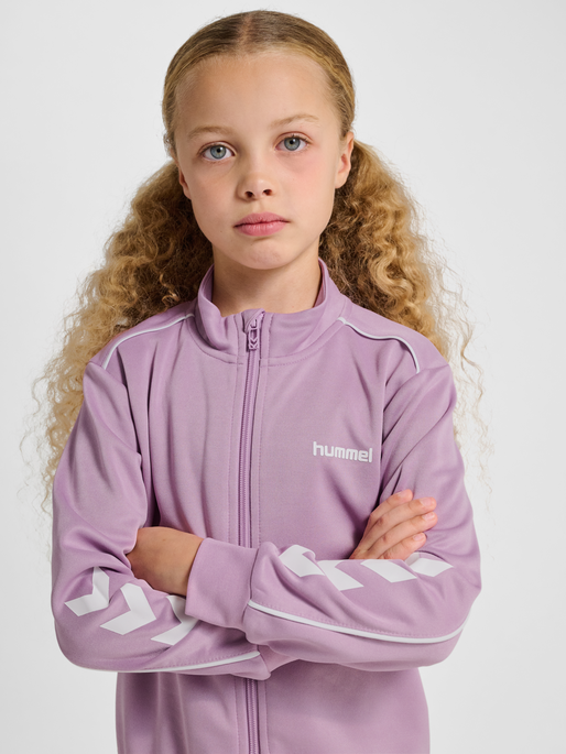 hmlJR TRACKSUIT, LAVENDER MIST, model