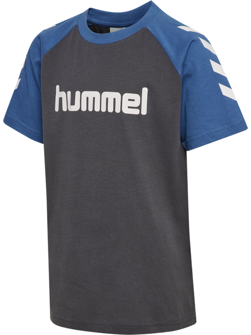 hmlJR LOGO T-SHIRT S/S, EBONY hmlJR LOGO T-SHIRT S/S, EBONY, packshot