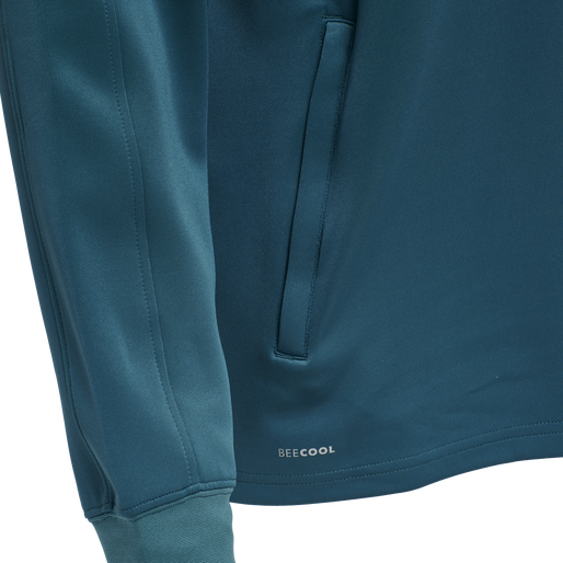 hmlCORE XK POLY SWEAT HOODIE, BLUE CORAL, packshot