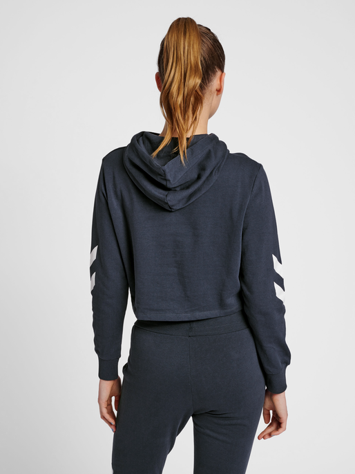 hummel LEGACY WOMAN CROPPED HOODIE - BLUE NIGHTS