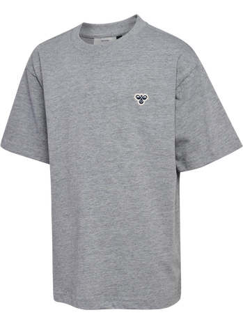 hmlJR LOOSE T-SHIRT S/S BEE, GREY MELANGE