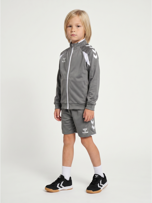hmlCORE 2.0 TRACK ZIP JACKET KIDS, STEEL GRAY/WHITE, model